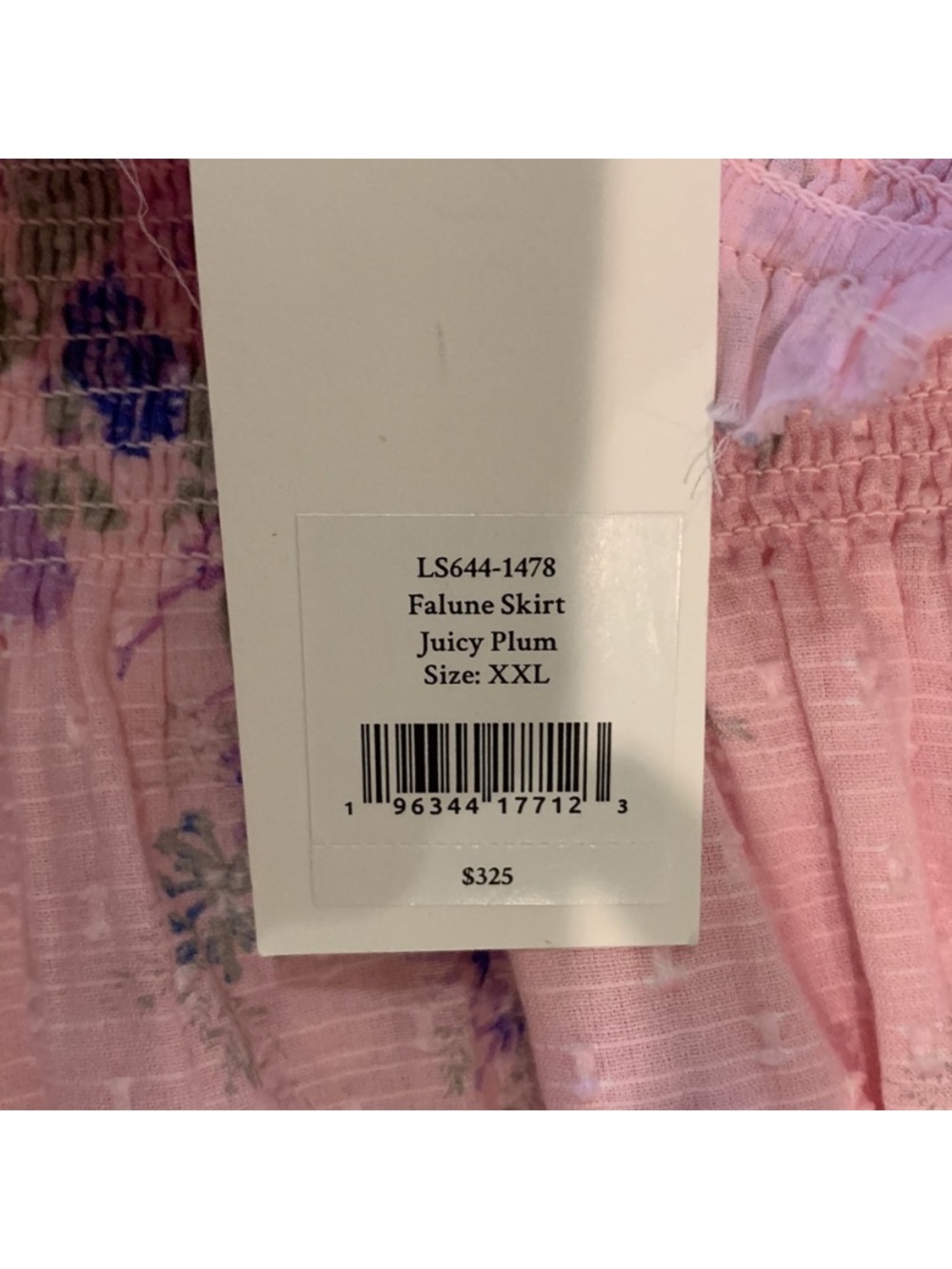 Loveshackfancy Pink Floral Cottagecore Falune Cotton Maxi Drop Waist Skirt XXL - Picture 15 of 15